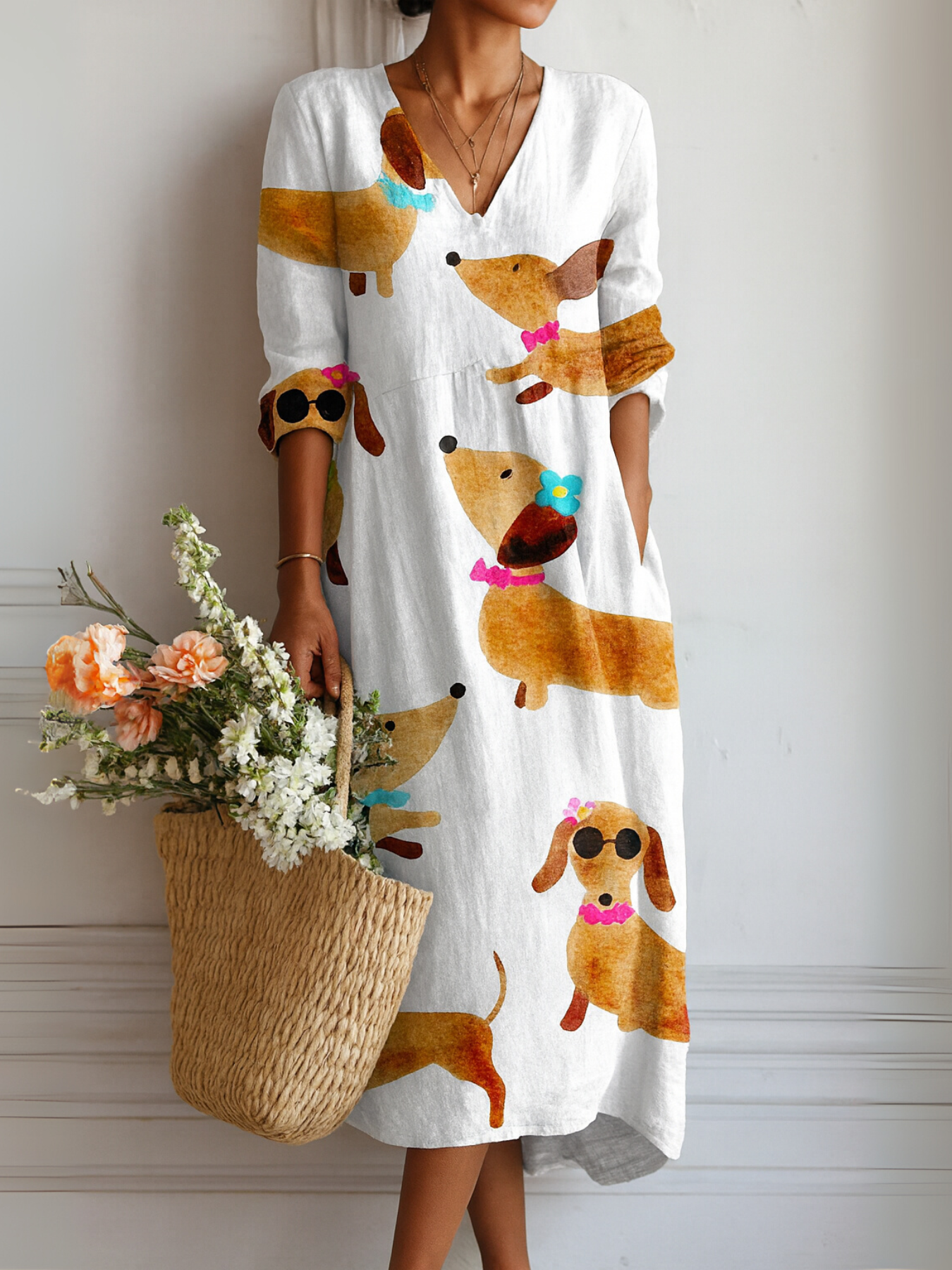 Diana | Vestido Midi Impreso