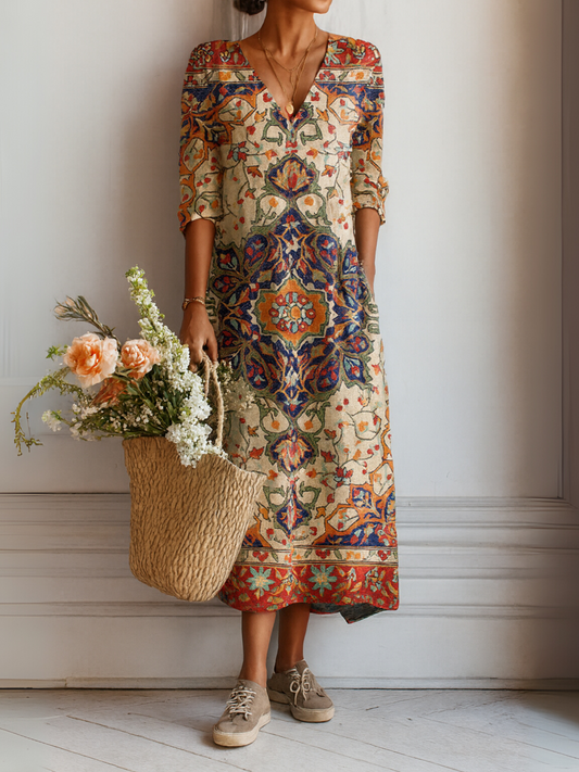 Kristin | Vestido Midi Impreso