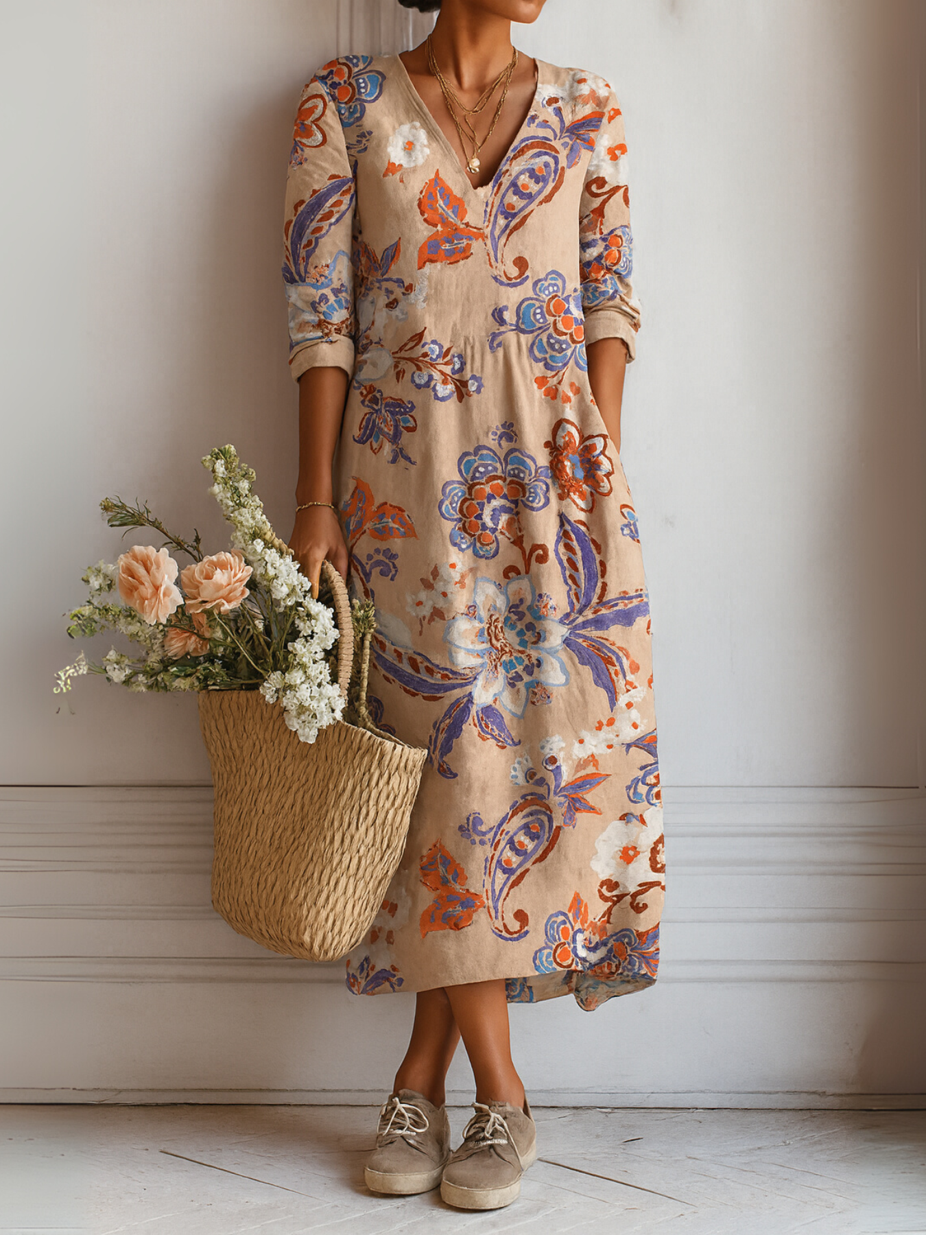 Elsa | Vestido Midi Impreso