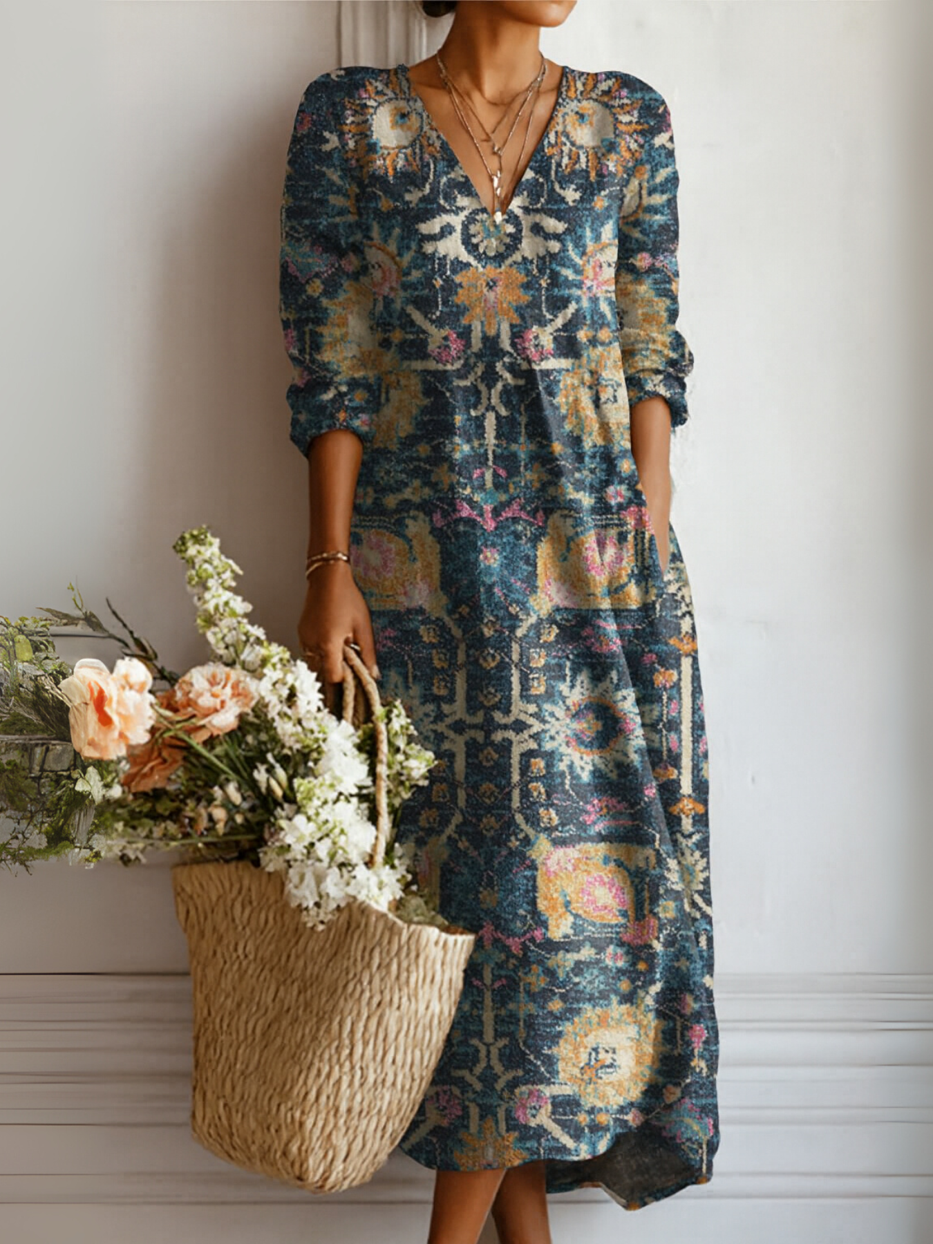 Lena | Vestido Midi Impreso