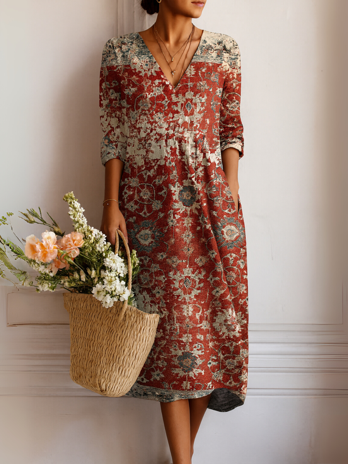 Clara | Vestido Midi Impreso