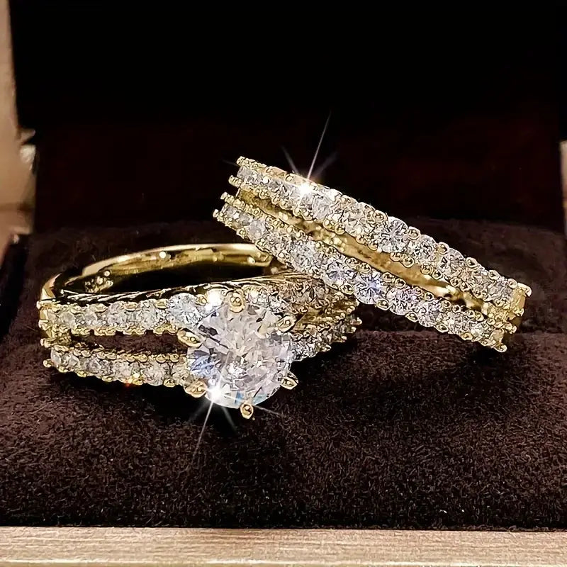 Conjunto de anillos de brillo eterno