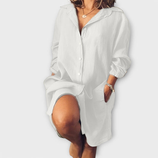 Blusa de lino casual para el día a día