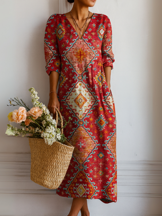 Lea | Vestido Midi Impreso