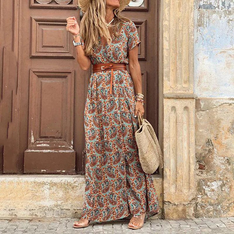 Abigail | Vestido Bohemio con Estampado Paisley