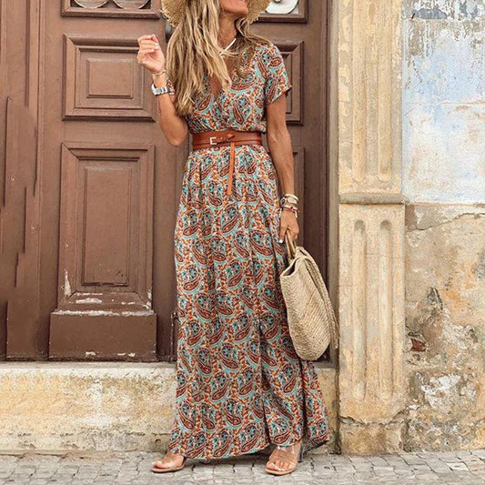 Abigail | Vestido Bohemio con Estampado Paisley